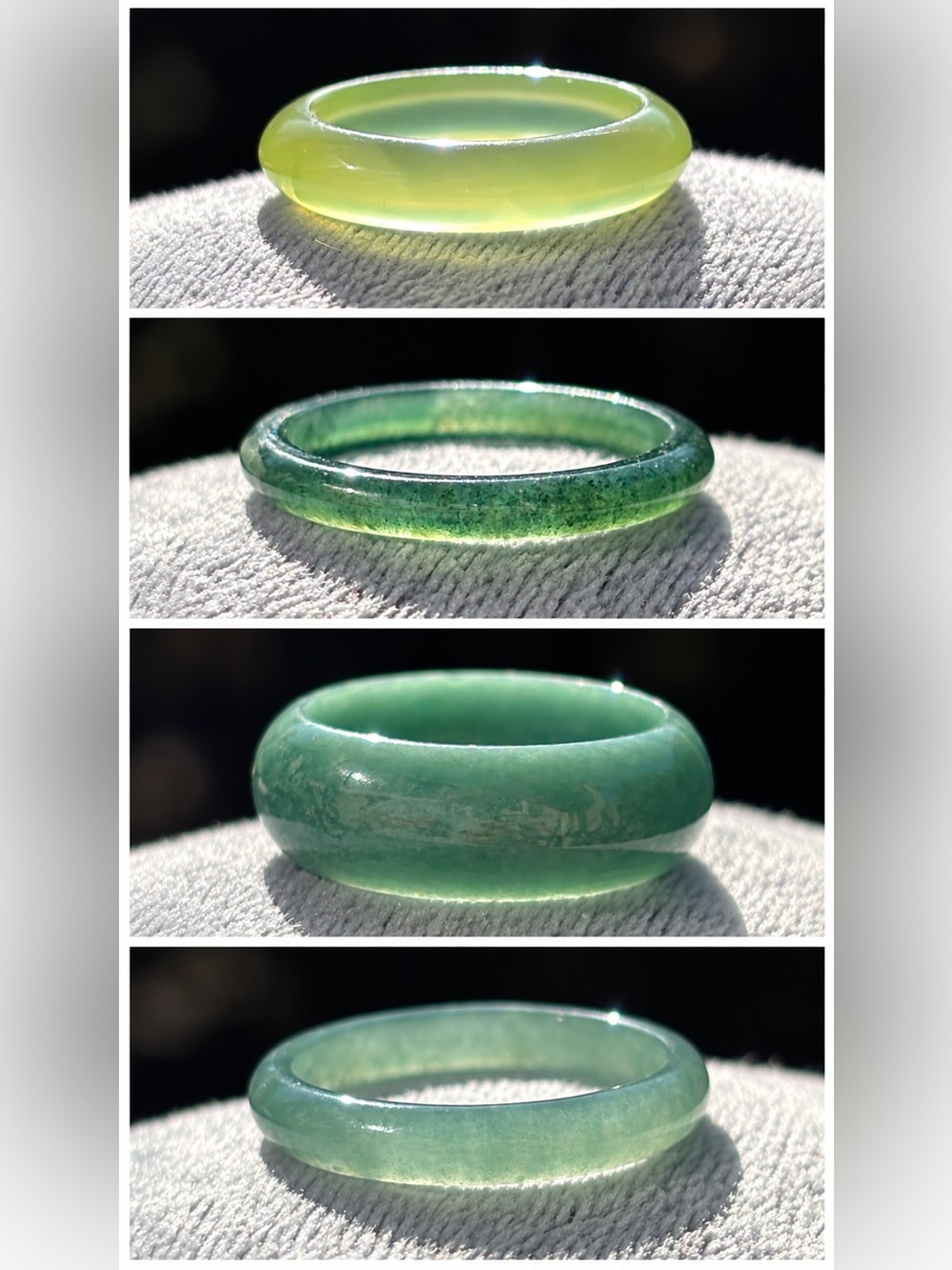 Pick 1 | Green Jadeite Ring - Classic Polished Women’s Band Sizes 8.5 - 9